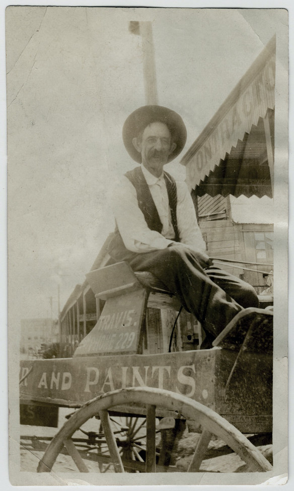 A history picture of James Albert Travis in Wharton, Texas