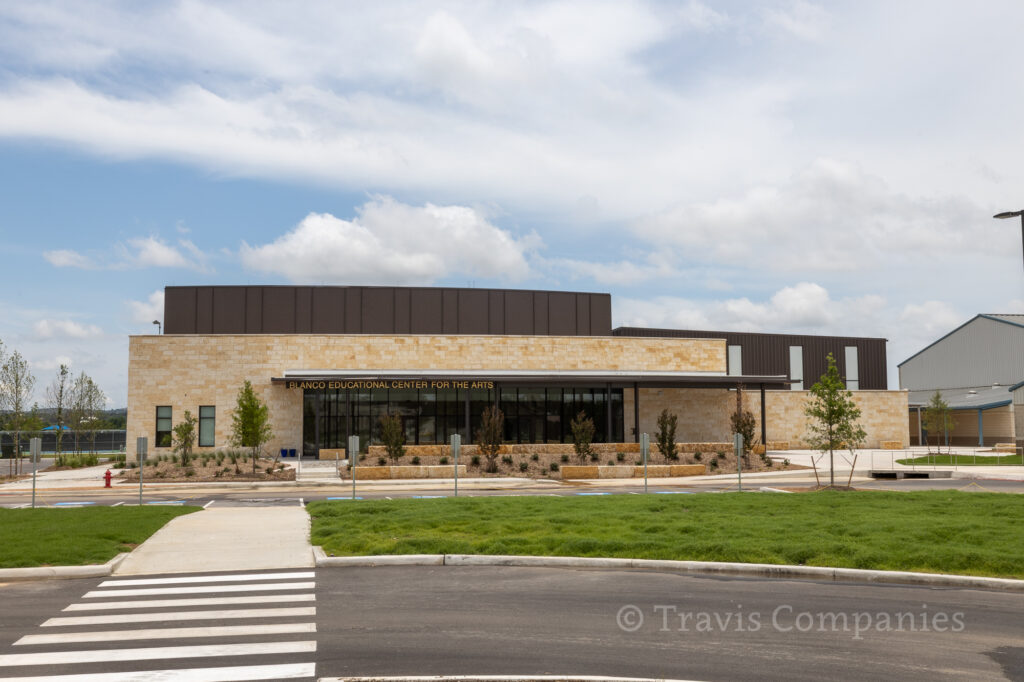 Exterior Front Blanco ISD High School Addition in Blanco, Texas J. E. Travis Painting, Inc.